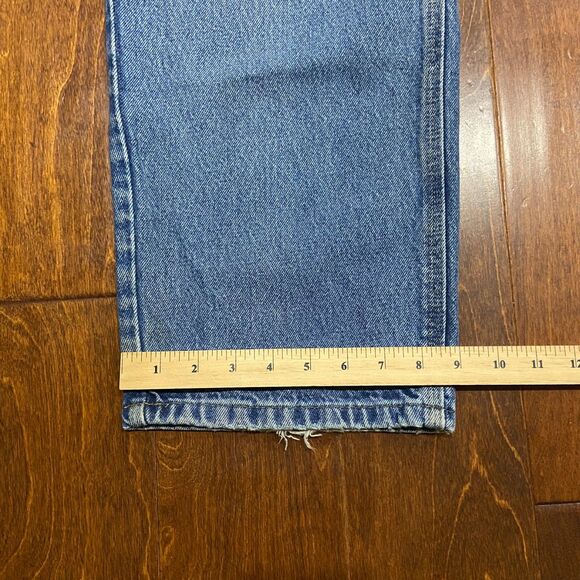 Wrangler Riggs Durashield Straight Leg Workwear Denim Blue Jeans Size 34 x 30 - Picture 10 of 10